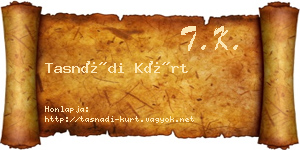 Tasnádi Kürt névjegykártya